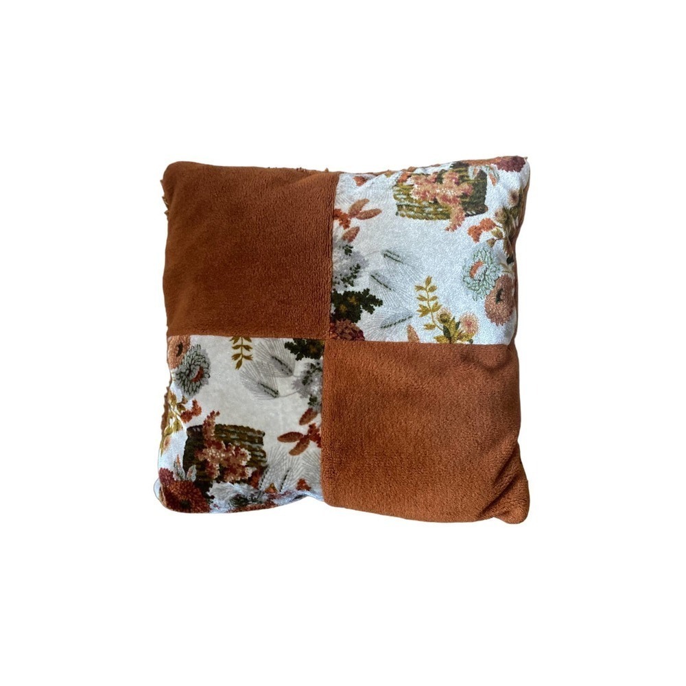 VINTAGE Patchwork Colorblock Square Pillow